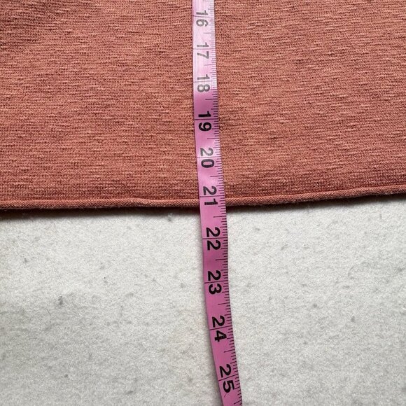 MADEWELL Women Telluride Pullover Sweater SZ M Salmon Crop Boxy 3/4 Sleeve 57-7 - Picture 9 of 9